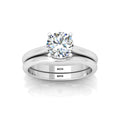 Certified Round Diamond Solitaire Engagement Ring with Matching Band 1.00Carat E/VS