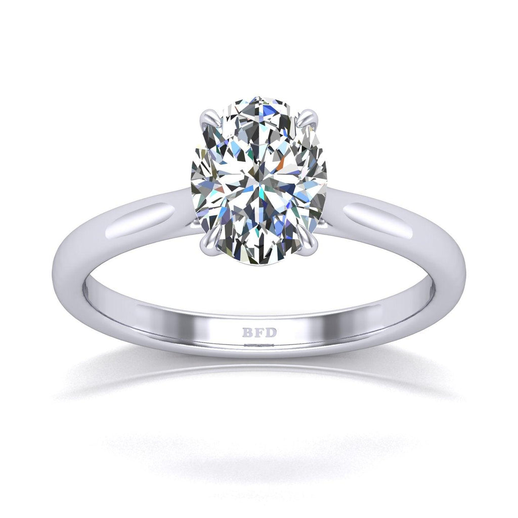 Clearance F/VS 4.00Ct Huge Oval Diamond Engagement Ring in Platinum