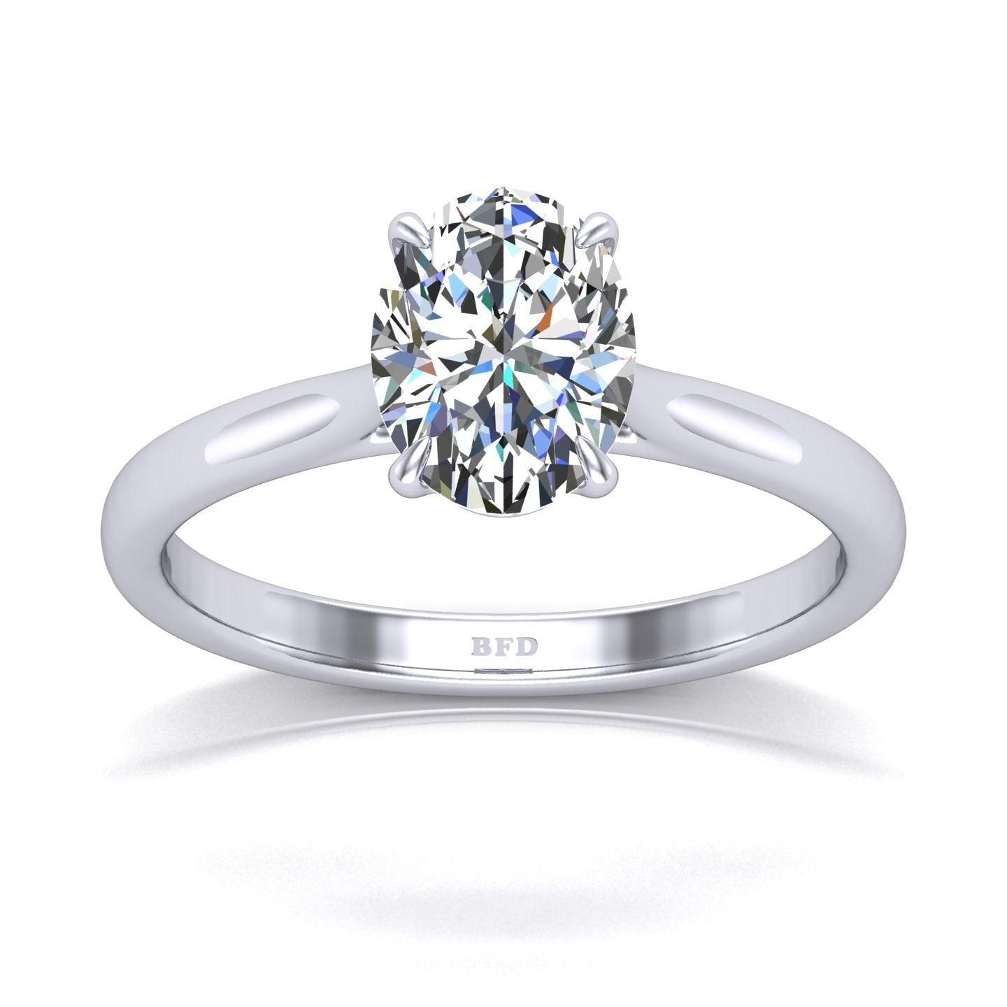 Clearance F/VS 4.00Ct Huge Oval Diamond Engagement Ring in Platinum
