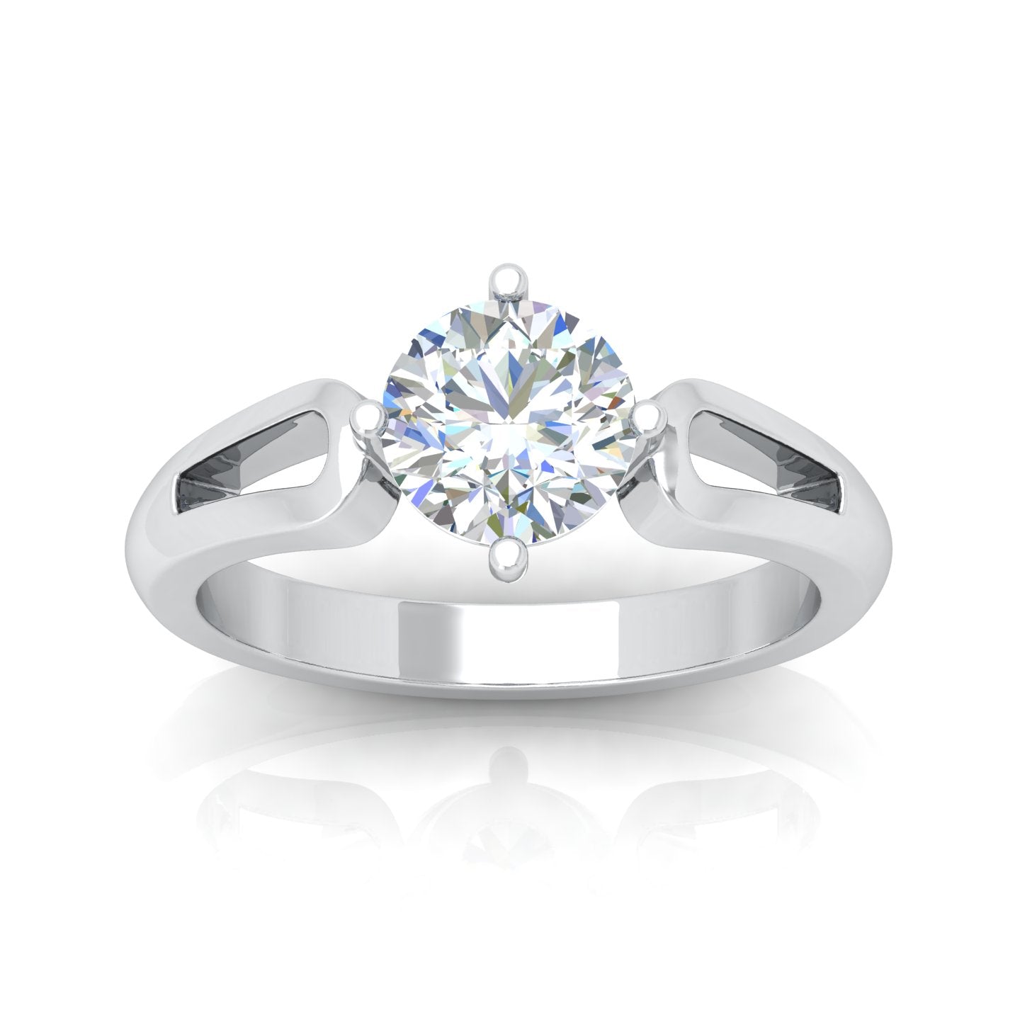 Classic 2.00 Carat D/VS Lab Round Diamond Solitaire Engagement Ring For Women