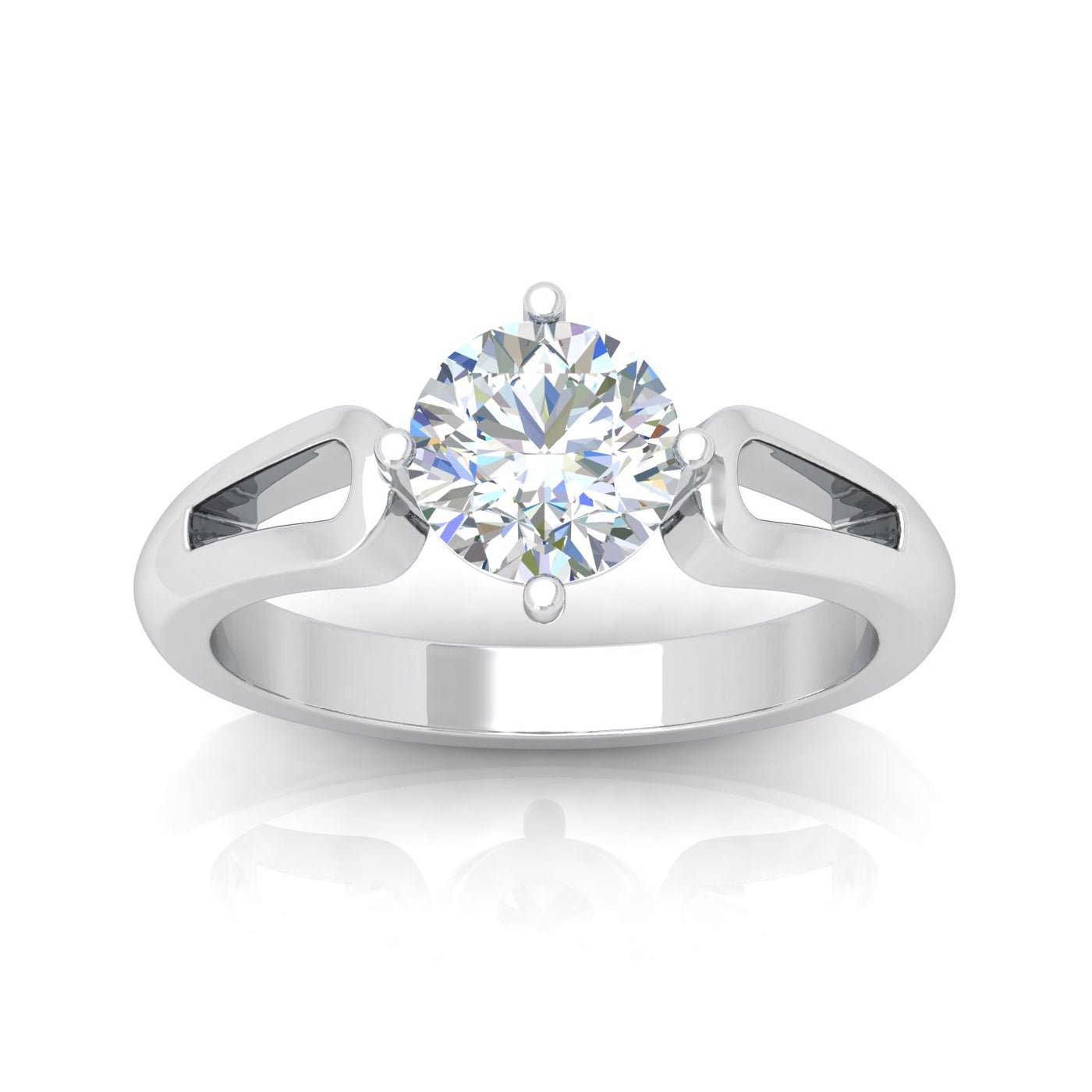 Classic 2.00 Carat D/VS Lab Round Diamond Solitaire Engagement Ring For Women