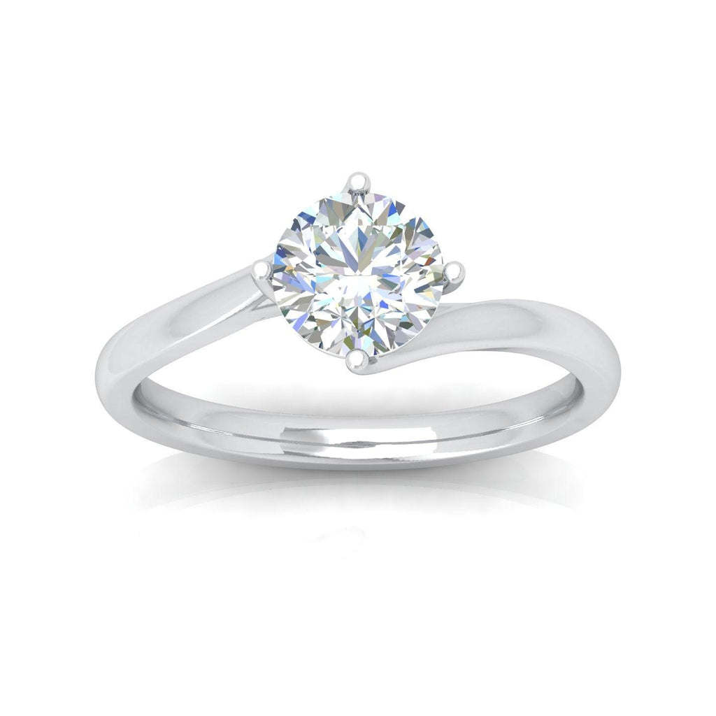 IGI Certified 1.00CT D/VS Classic Round Diamond Solitaire Engagement Ring In 18k Gold