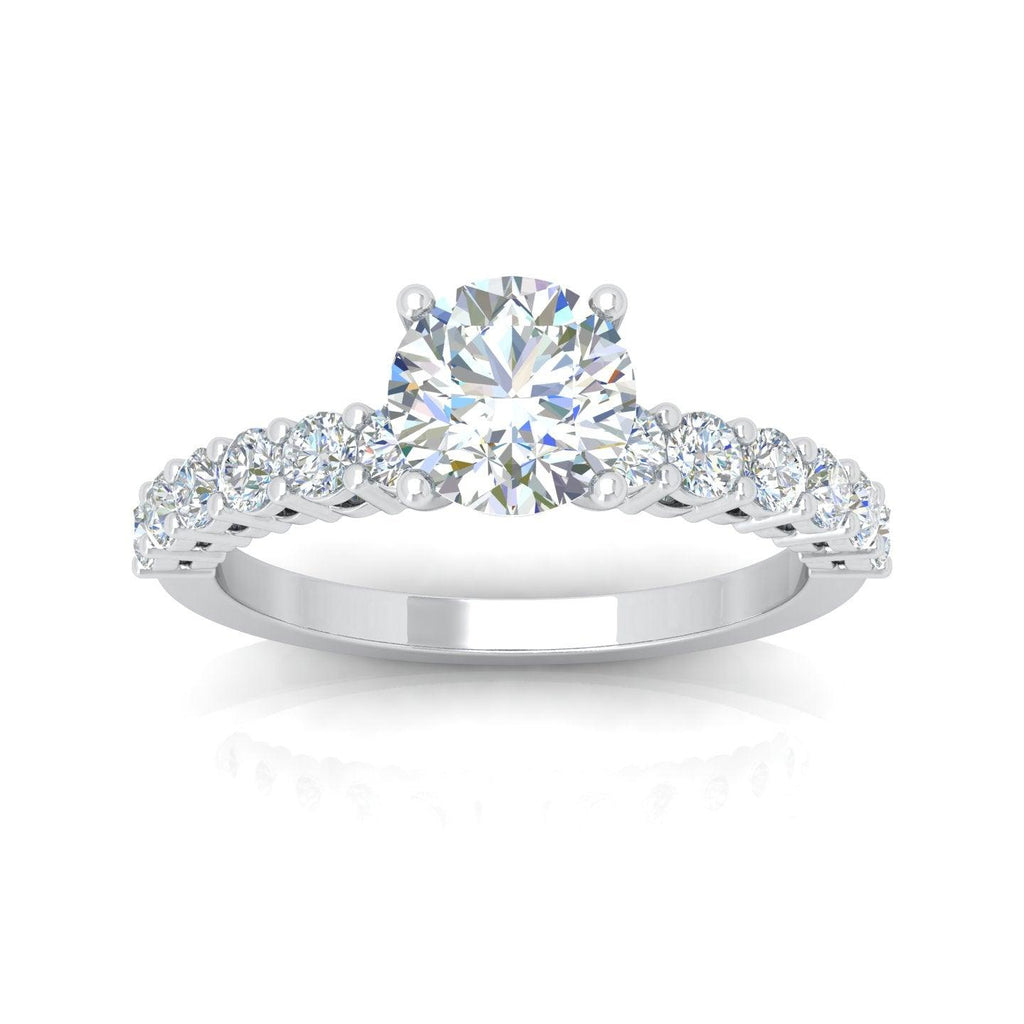 Round Diamond Designer Engagement Ring in Gold / Platinum 1.50Ct