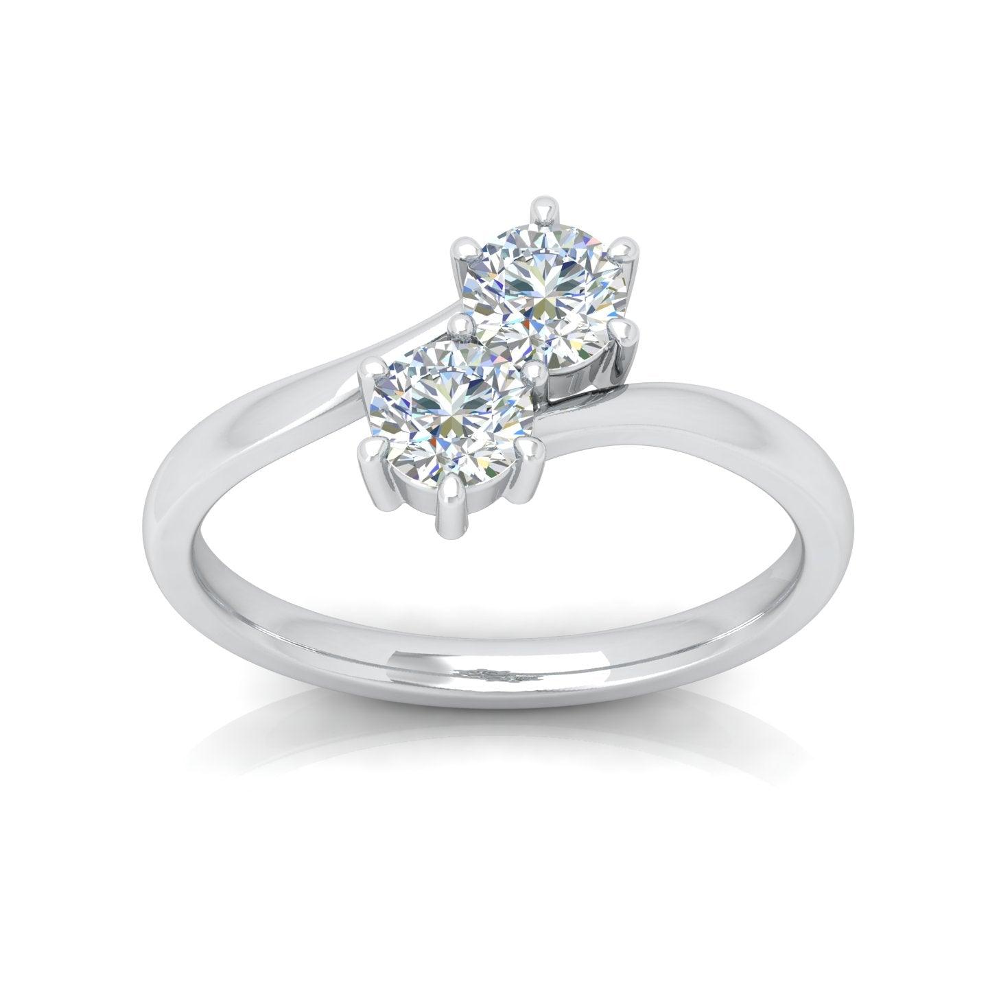 2.00 Carat D/VS IGI Certified Classic Round Diamond Solitaire Toi-Moi Engagement Ring - amadadiamonds
