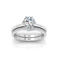 Certified Round Diamond Engagement Ring With Curved Matching Band 1.50Carat E/VS