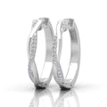 Round Diamond Hoop Earrings