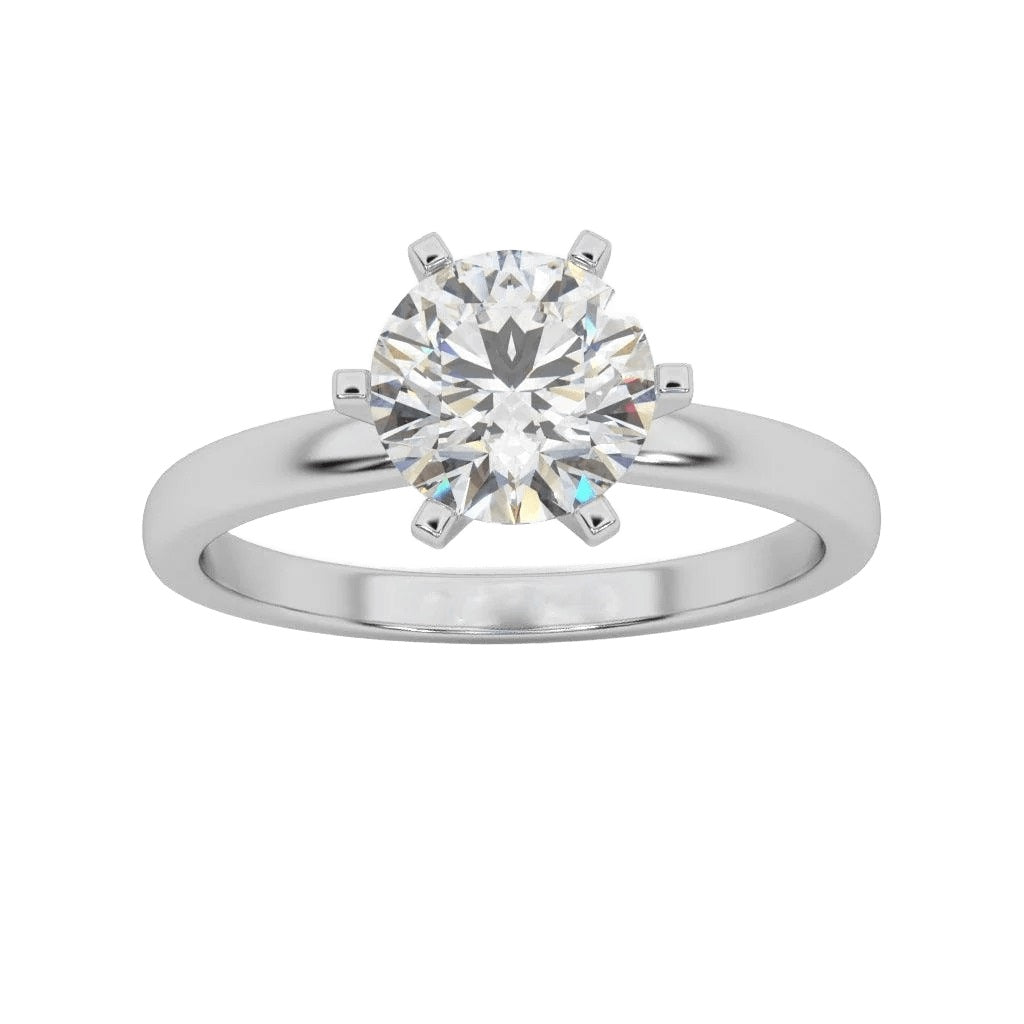 Clearance IGI Certified D-F/VS 4.00Ct Round Diamond Solitaire Engagement Ring in Platinum