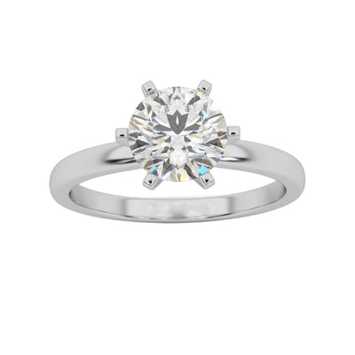 Clearance IGI Certified D-F/VS 4.00Ct Round Diamond Solitaire Engagement Ring in Platinum