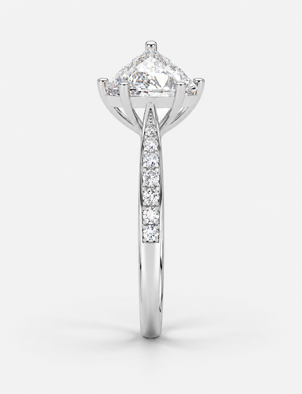 Pear Diamond Engagement Ring Platinum Labgrown 3.25 Ct Solitaire
