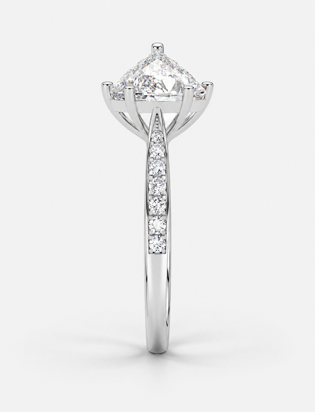 Pear Diamond Engagement Ring Platinum Labgrown 3.25 Ct Solitaire