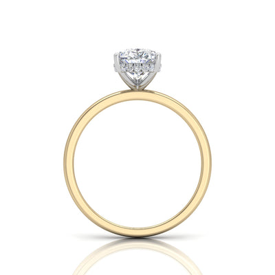 Classic Solitaire Hidden Halo Engagement Ring