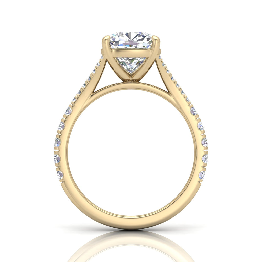 Julie Cushion Diamond Split Shank Engagement Ring