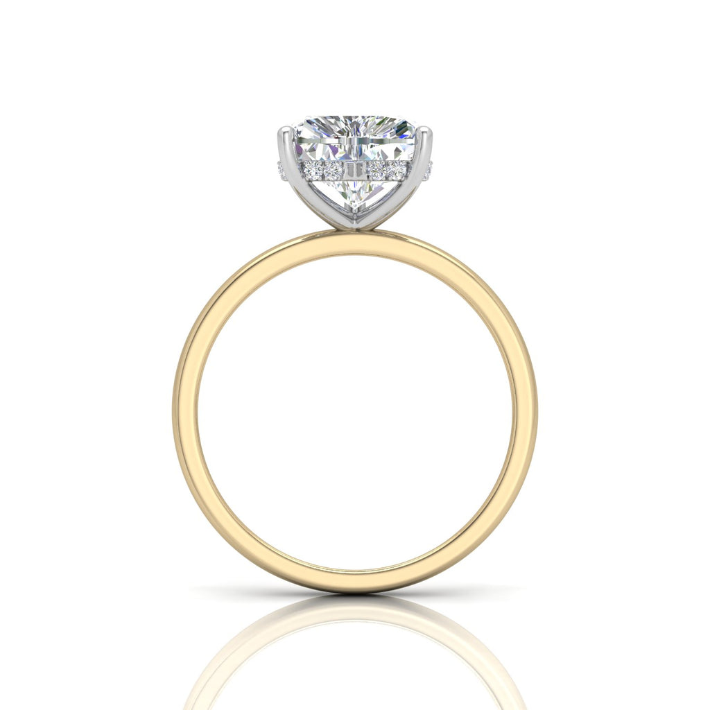 F/VS 4.20Ct Heart Diamond Hidden Halo Engagement Ring