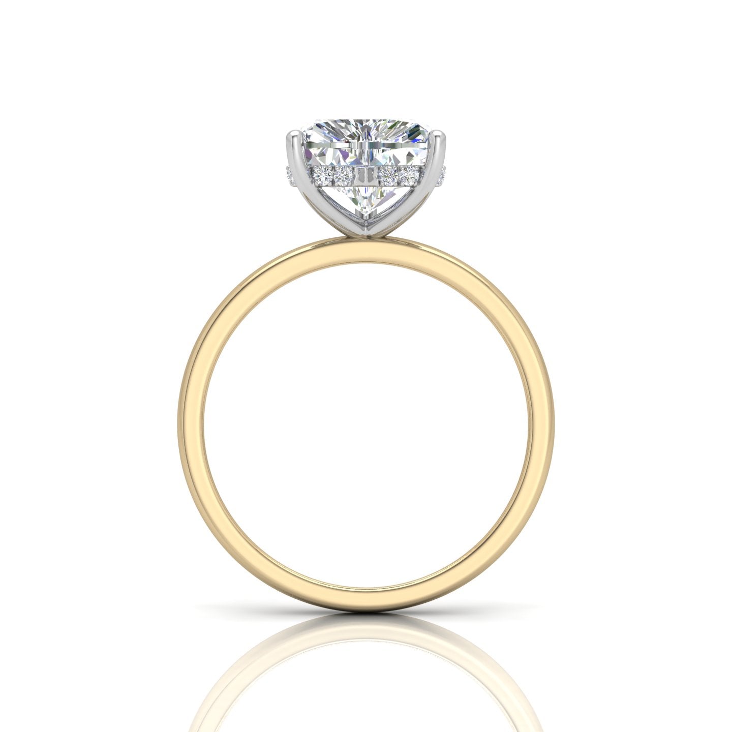 F/VS 4.20Ct Heart Diamond Hidden Halo Engagement Ring
