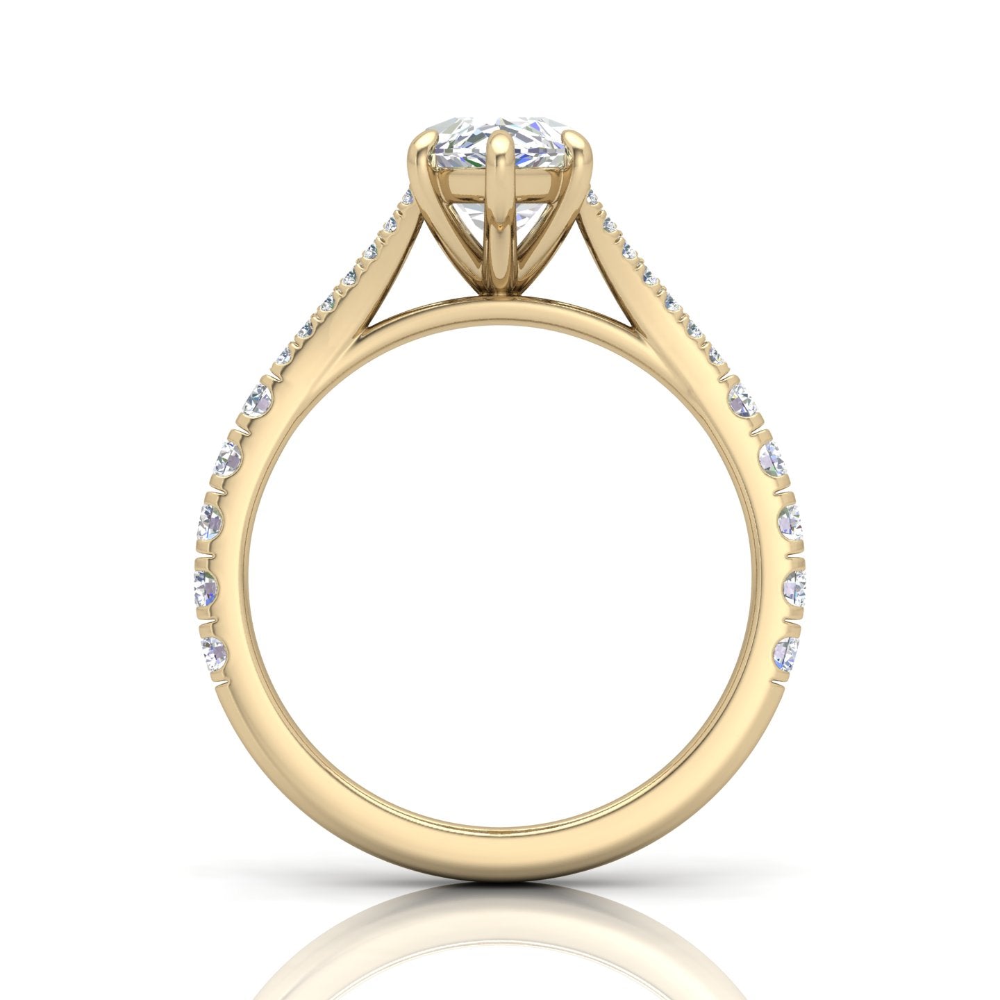 Julie Marquise Diamond Split Shank Engagement Ring