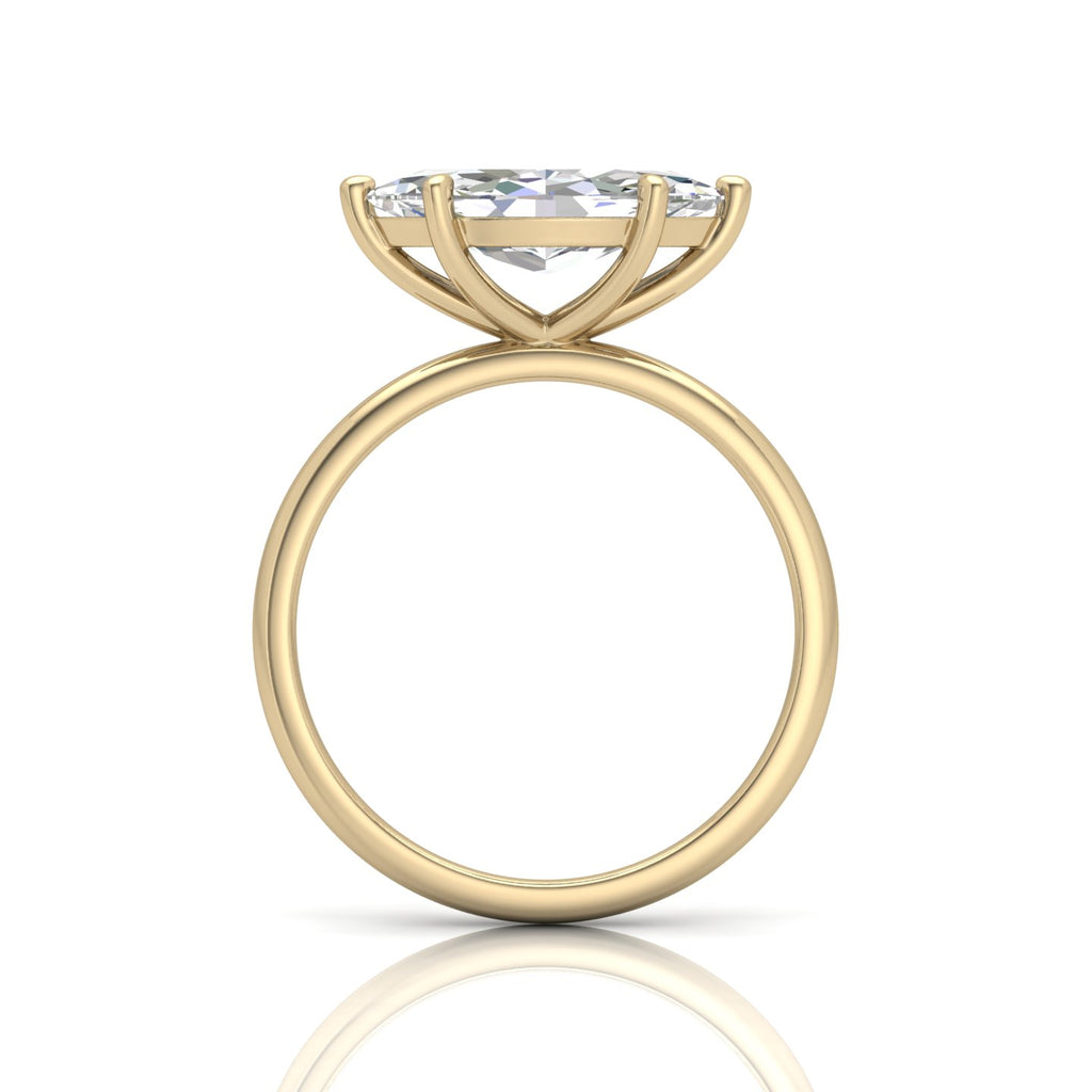 Classic East-West Solitaire Engagement Ring - Marquise