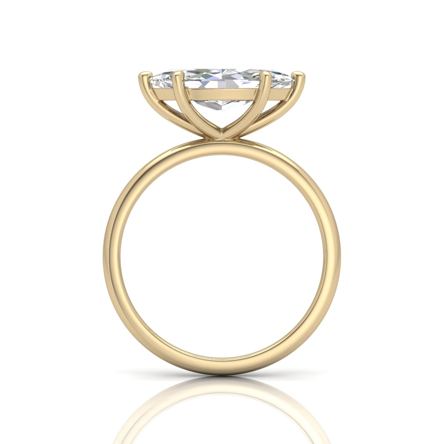 Classic East-West Solitaire Engagement Ring - Marquise