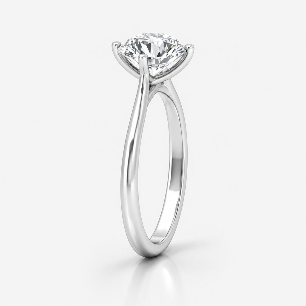 IGI Certified 1.00 Carat E/VS Round Solitaire Claw Set Engagement Ring in Gold & Platinum