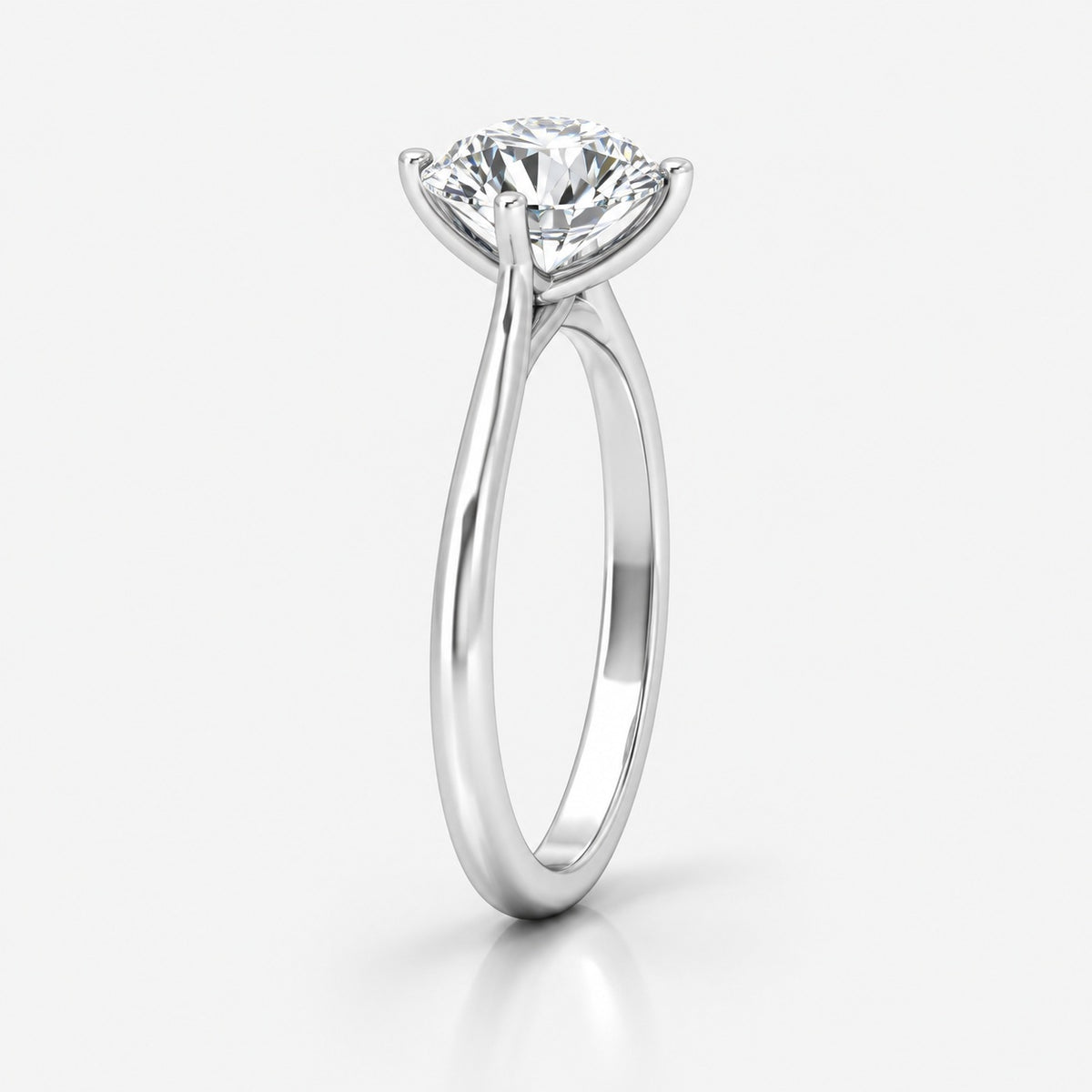 IGI Certified 1.00 Carat E/VS Round Solitaire Claw Set Engagement Ring in Gold & Platinum