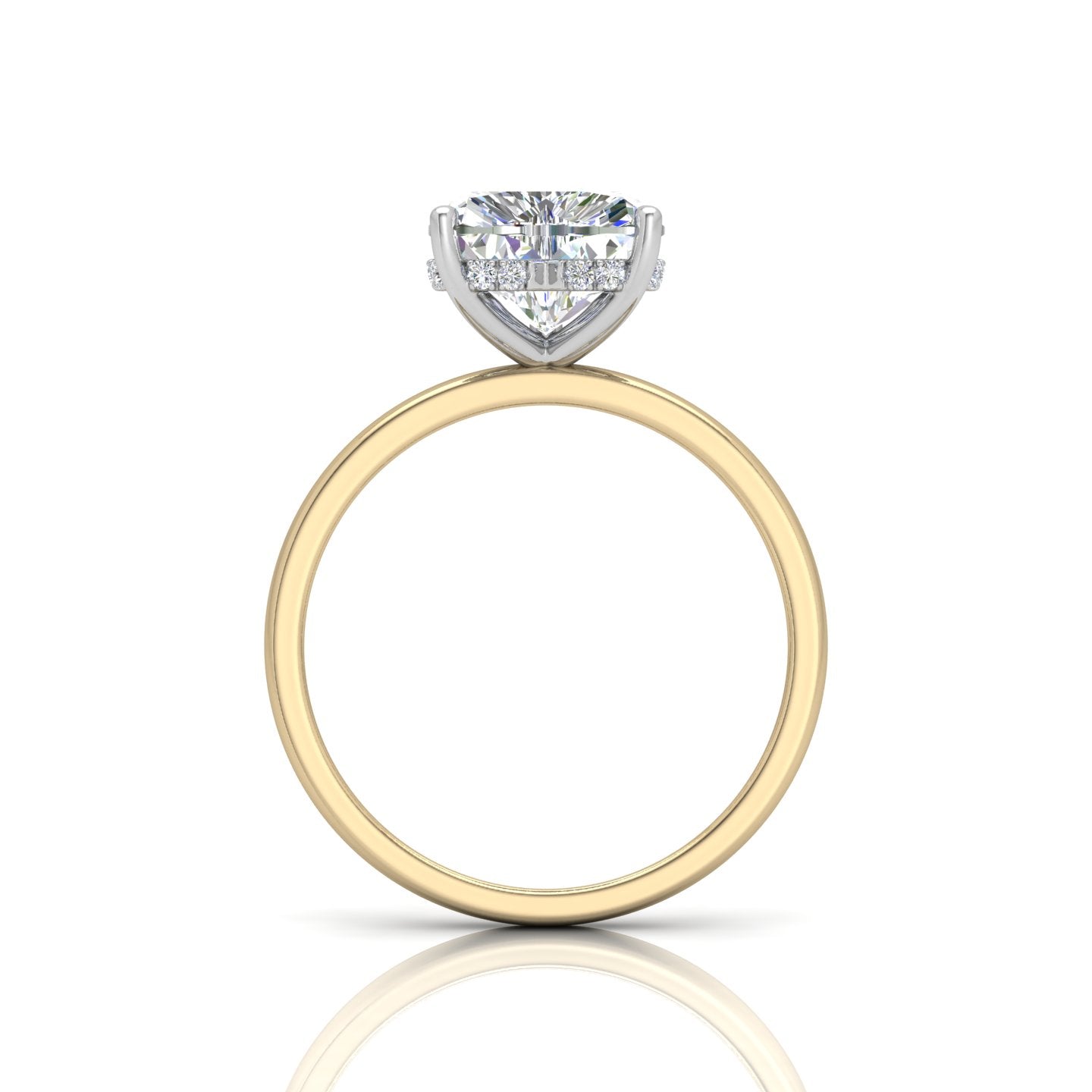 Classic Solitaire Hidden Halo Engagement Ring