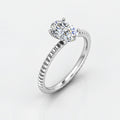 IGI Certified Oval Diamond 2.00Ct Cable Solitaire Engagement Ring in Gold & Platinum