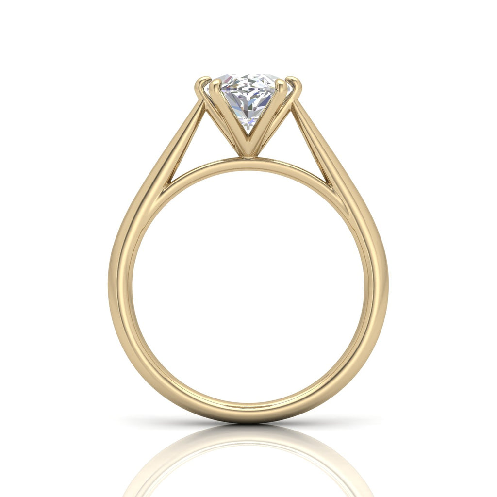 Marquise Diamond Cathedral Solitaire Ring