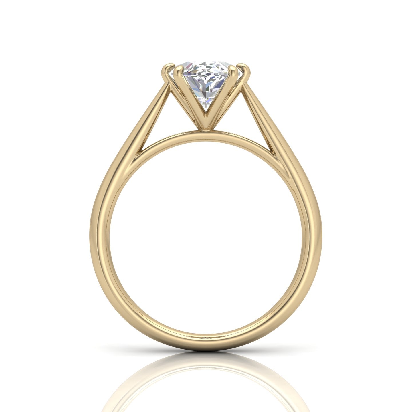 Marquise Diamond Cathedral Solitaire Ring