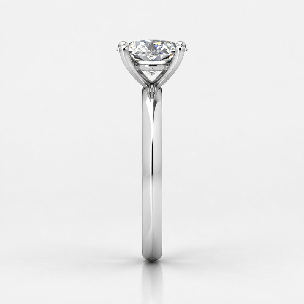 IGI Certified Oval Diamond 2.00Ct Solitaire Engagement Ring in Gold & Platinum