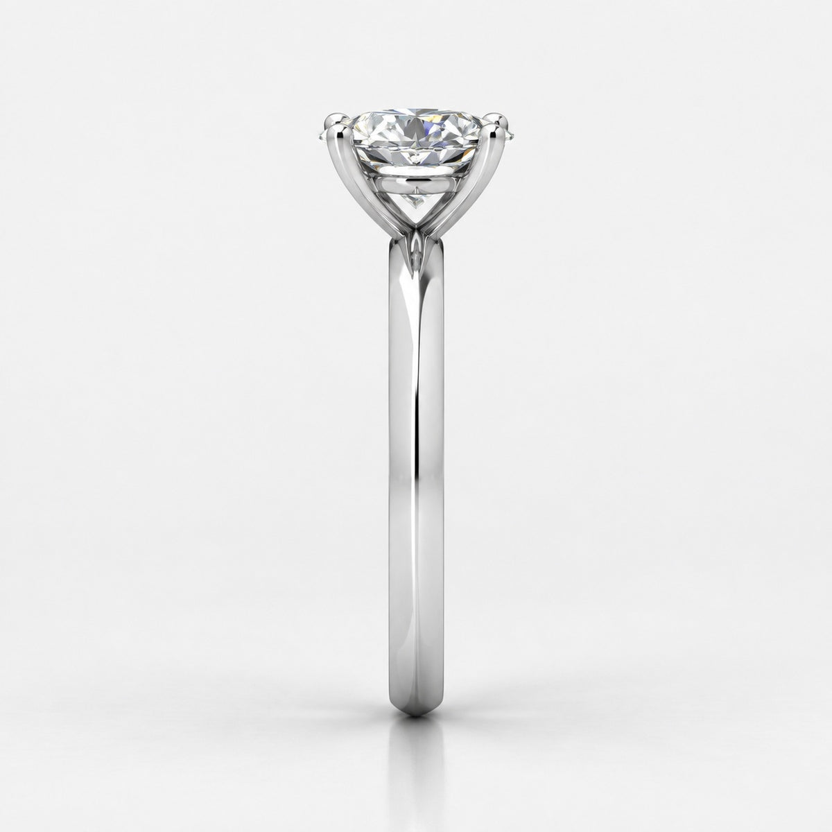 IGI Certified Oval Diamond 2.00Ct Solitaire Engagement Ring in Gold & Platinum