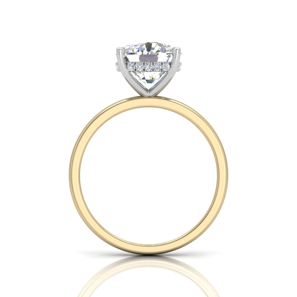 Classic Solitaire Hidden Halo Engagement Ring