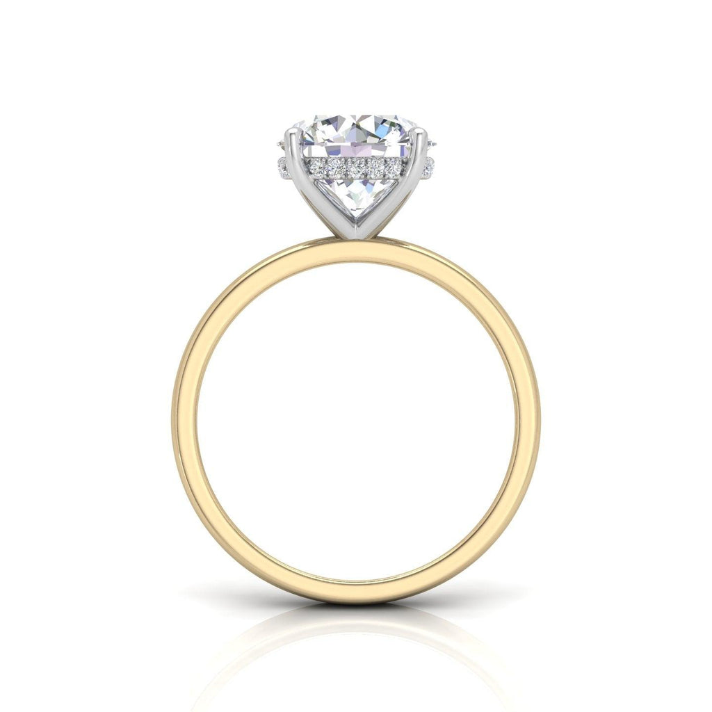 Classic Solitaire Hidden Halo Engagement Ring