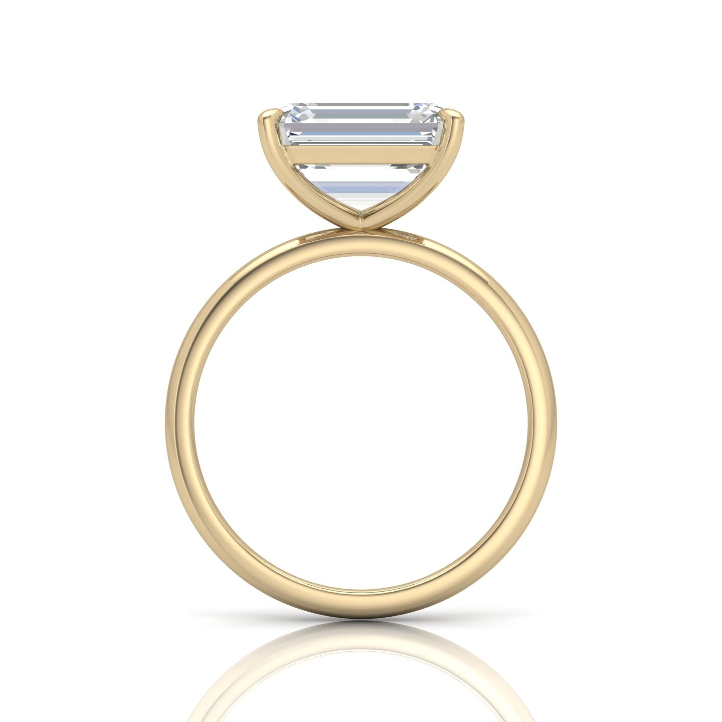 Classic East-West Solitaire Engagement Ring - Emerald