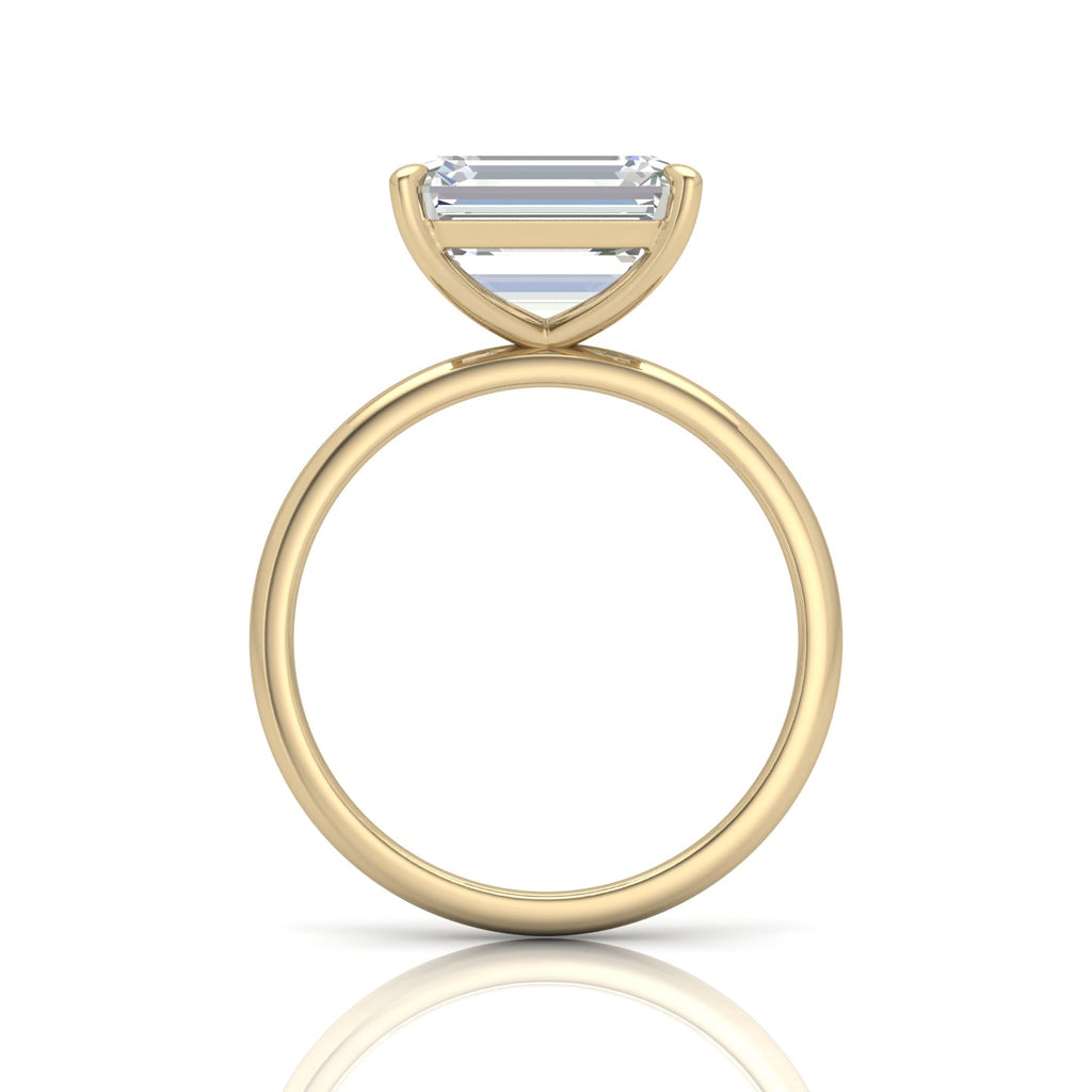 Classic East-West Solitaire Engagement Ring - Radiant