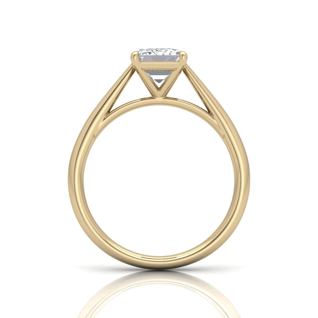 Radiant Diamond Cathedral Solitaire Ring