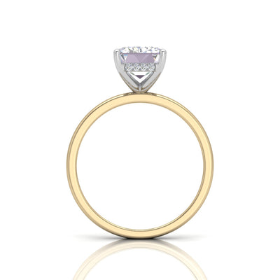 Classic Solitaire Hidden Halo Engagement Ring