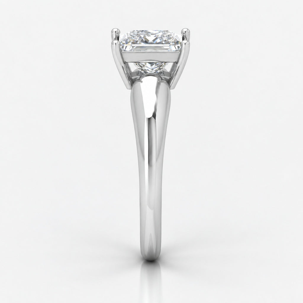 2.00Ct Solitaire Engagement Women's Ring Princess Diamond IGI Certified in Gold & Platinum