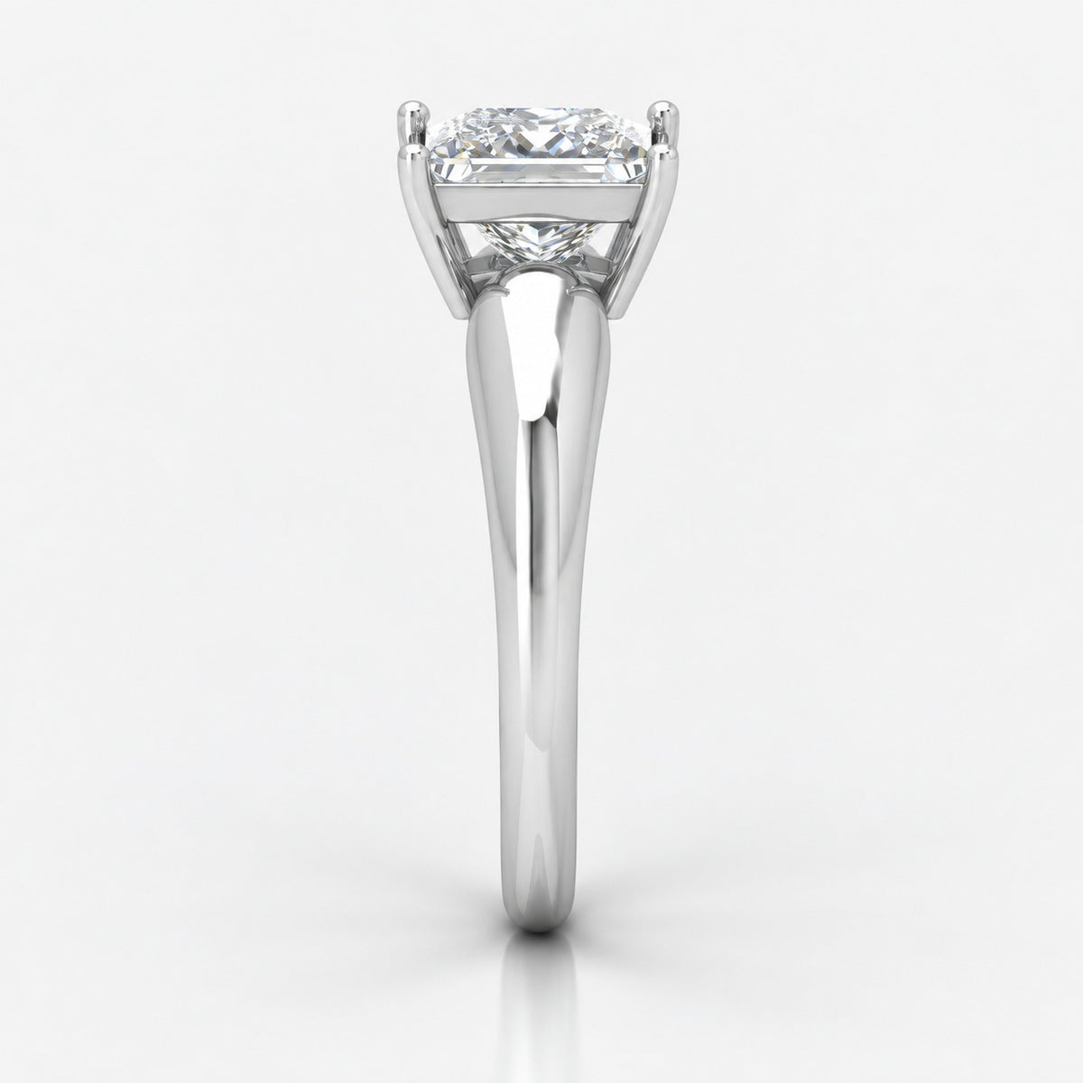2.00Ct Solitaire Engagement Women's Ring Princess Diamond IGI Certified in Gold & Platinum