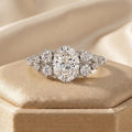 IGI Certified Oval Lab Diamond Designer Engagement Ring - E/VS