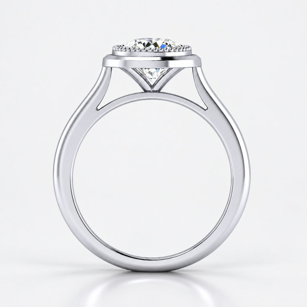 IGI Certified 2.00Ct Classic Milgrain Set Solitaire Engagement Ring in Gold & Platinum