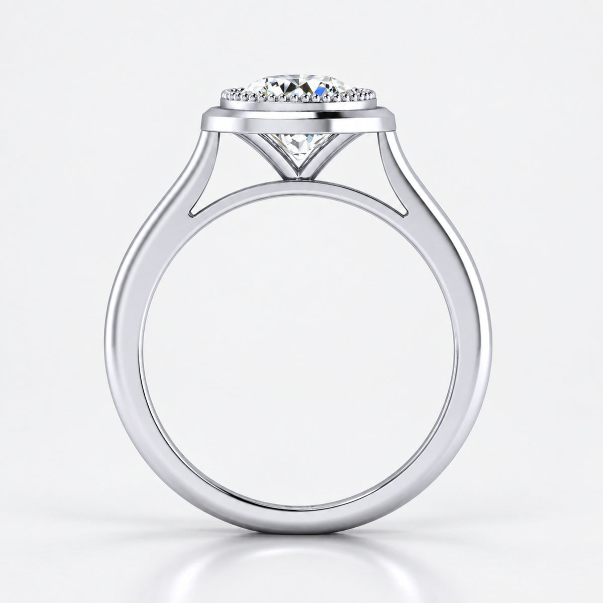 IGI Certified 2.00Ct Classic Milgrain Set Solitaire Engagement Ring in Gold & Platinum