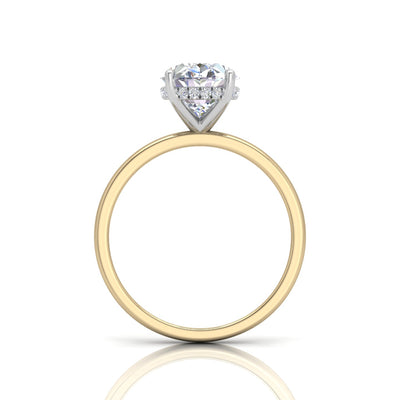 Classic Solitaire Hidden Halo Engagement Ring