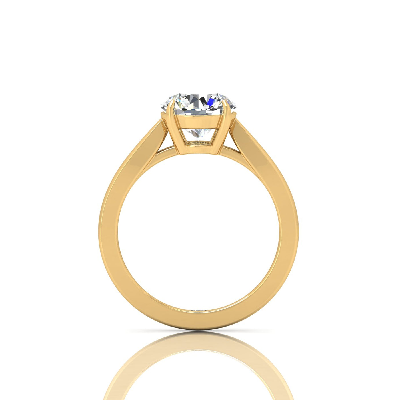 1.00 Carat D/VS Lab Round Diamond Solitaire Engagement Ring For Women