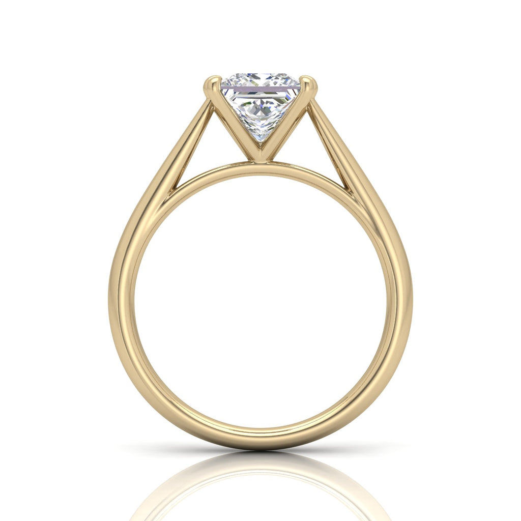 Princess Diamond Cathedral Solitaire Ring