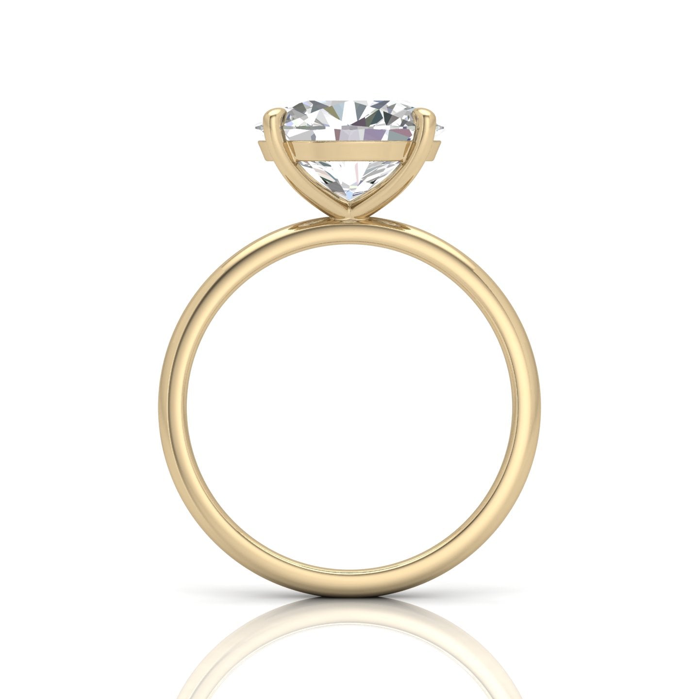 Classic East-West Solitaire Engagement Ring - Oval