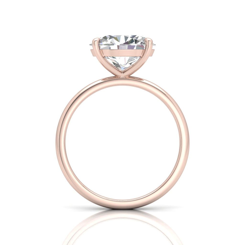 Classic East-West Solitaire Engagement Ring - Oval