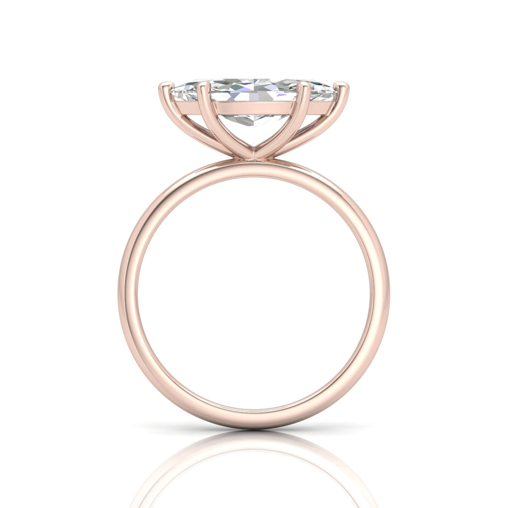 Classic East-West Solitaire Engagement Ring - Marquise