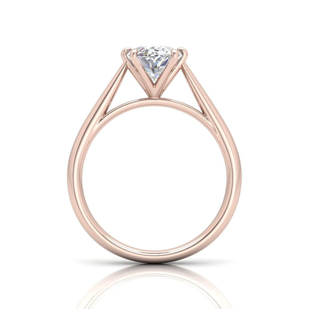 Marquise Diamond Cathedral Solitaire Ring