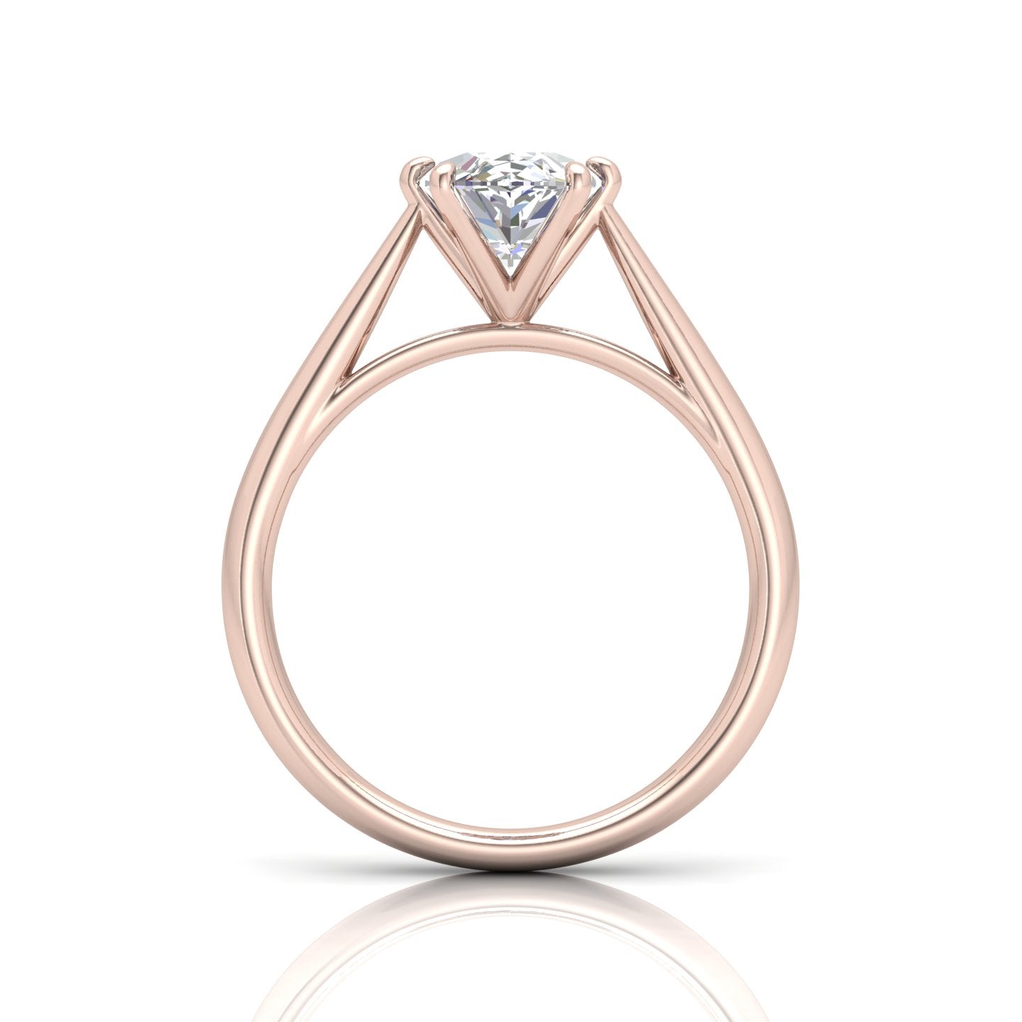 Marquise Diamond Cathedral Solitaire Ring