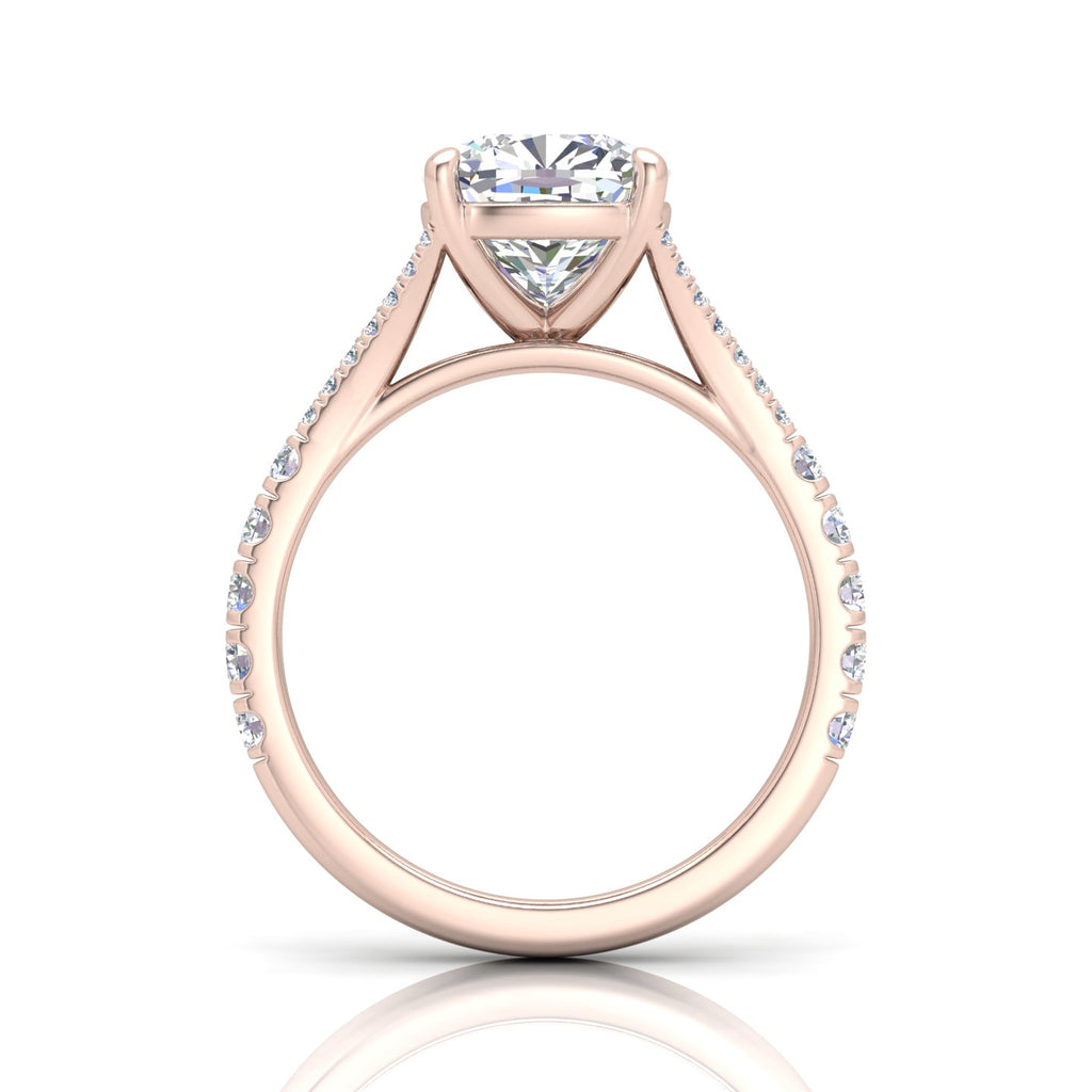Julie Cushion Diamond Split Shank Engagement Ring