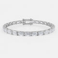 East-West Emerald Lab-Grown Diamond Tennis Bracelet in Gold & Platinum (8–30ct)